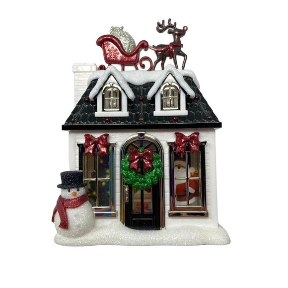 Bath & Body Works Holiday Santa Rudolph Rooftop Projector Wallflower Plug - Picture 1 of 7